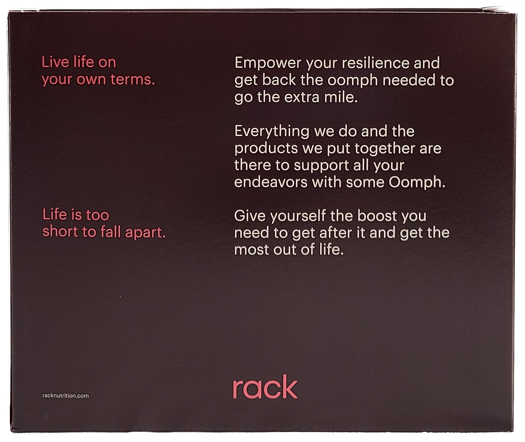 Rack Nutrition - Moving the needle on performance and resilience. – rack